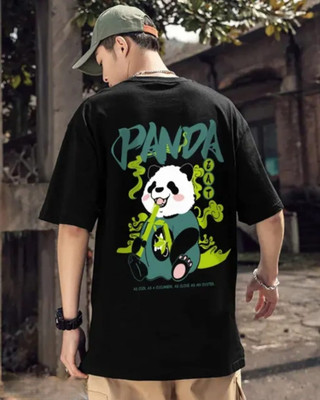 MIMID Printed Men Round Neck Black T-Shirt