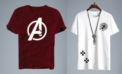 stylemyth Printed Men Round Neck Multicolor T-Shirt