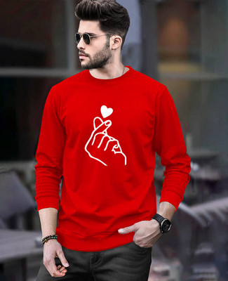 ACEBERE Printed Men Round Neck Reversible Red T-Shirt