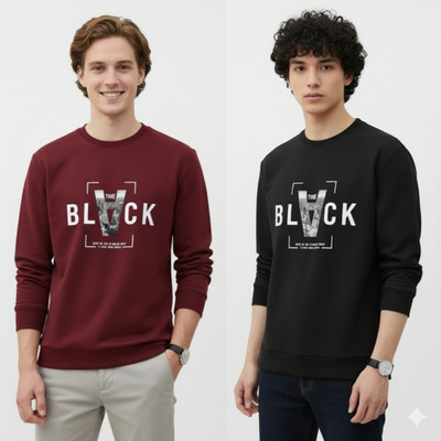 squareretails Striped Men Black, Maroon T-Shirt