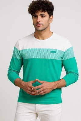 Bolderift Printed Men Round Neck Green T-Shirt