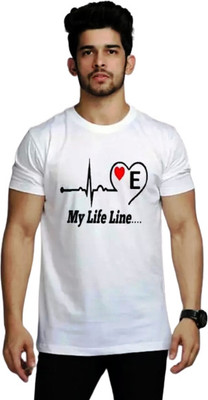 SHATMUS Printed Men Round Neck White T-Shirt