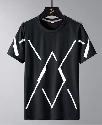 Majexic Printed Men Round Neck Multicolor T-Shirt