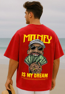 Manico Printed Men Round Neck Red T-Shirt