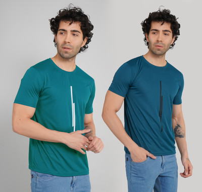 Fabvio Striped Men Round Neck Multicolor T-Shirt