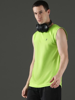 EPPE Solid Men Round Neck Green T-Shirt