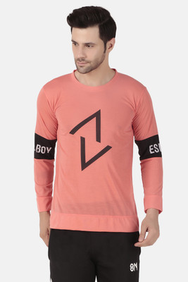 SM SHAYAM CREATION Printed Men Round Neck Pink T-Shirt