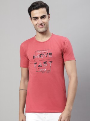 VIMAL JONNEY Graphic Print Men Round Neck Pink, Beige, Grey T-Shirt