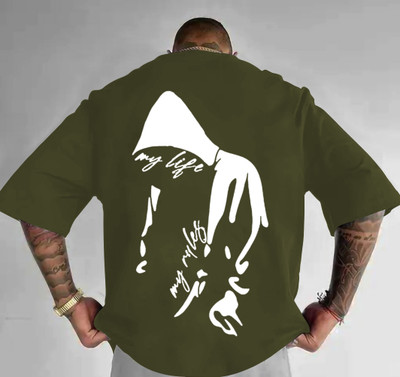 TEESHACK Printed Men Round Neck Green T-Shirt