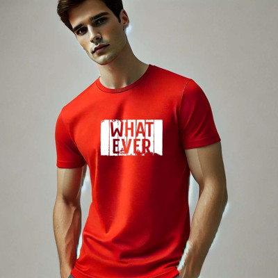 GLOBAL NOMAD Graphic Print Men Round Neck Red T-Shirt