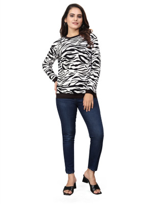 VGHC FASHION Casual Printed Women Black Top