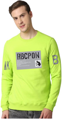 Stelino Printed Men Round Neck Green T-Shirt