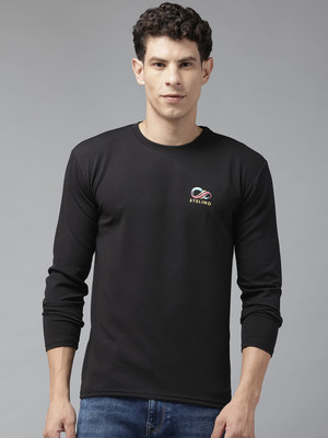 Majexic Printed Men Round Neck Black T-Shirt