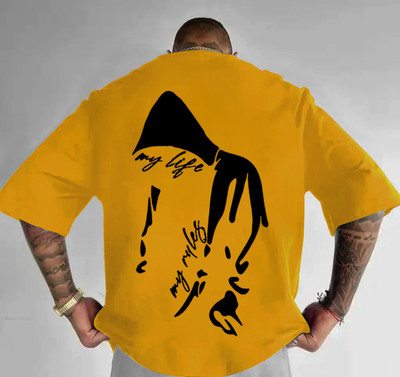 TEESHACK Printed Men Round Neck Yellow T-Shirt