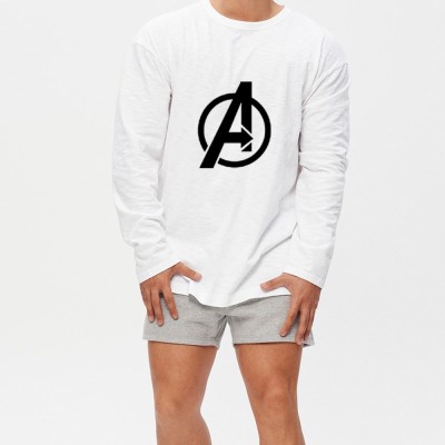 ACTIVEMENS Graphic Print, Printed Men Round Neck White T-Shirt