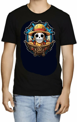 SRIJONI Printed Men Round Neck Multicolor T-Shirt