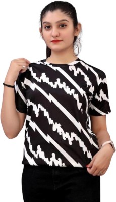 AMRUT SHREE Casual Tie & Dye Women Black Top