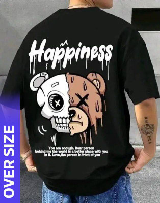 FUNKY TEES Graphic Print Men Black T-Shirt