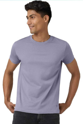 nimaiclothings Solid Men Round Neck Grey T-Shirt