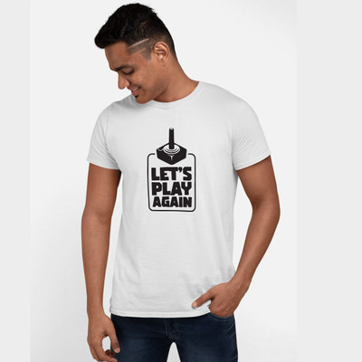 KBARI Printed Men Round Neck White T-Shirt