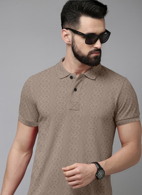 Billion Printed Men Polo Neck Light Blue T-Shirt