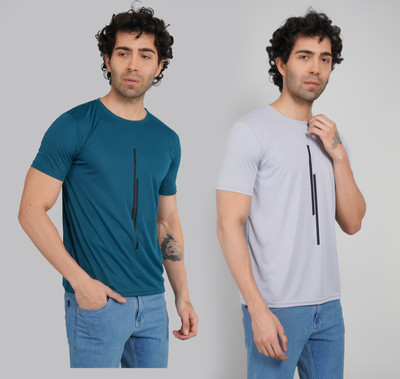 Fabvio Printed Men Round Neck Multicolor T-Shirt