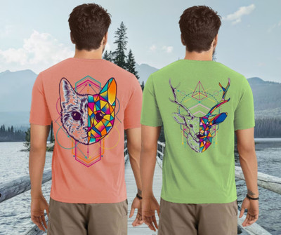 Parona Graphic Print Men Round Neck Pink, Green T-Shirt