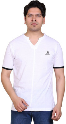 James Hamilton Solid Men Round Neck Light Green T-Shirt