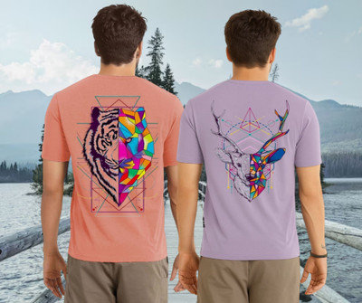 Parona Graphic Print Men Round Neck Pink, Purple T-Shirt