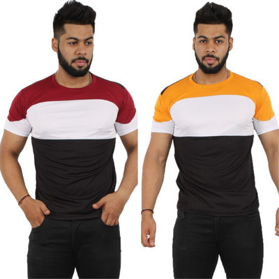 TEE TREE Printed Men Round Neck Multicolor T-Shirt