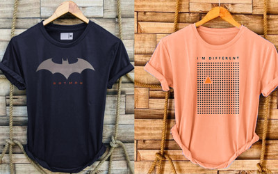 FASHLOOK Printed Men Round Neck Multicolor T-Shirt