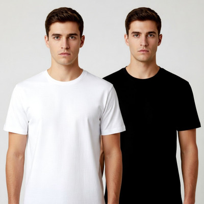 TIGERSNAKE Printed Men White, Black T-Shirt