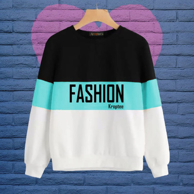 Kroptee Full Sleeve Color Block Men Sweatshirt