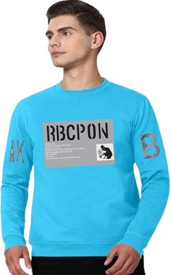 Stelino Printed Men Round Neck Blue T-Shirt