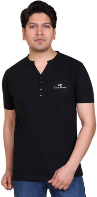 Classic Martino Solid Men Henley Neck Light Green T-Shirt