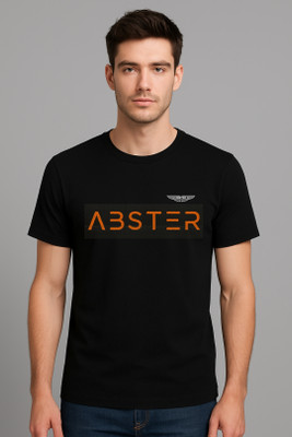 ABSTER Printed Men Round Neck Black T-Shirt