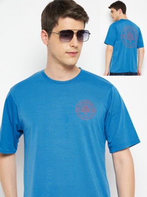 RELANE Printed Men Round Neck Blue T-Shirt