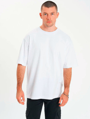 Shakuntla Fashion Solid, Self Design Men Round Neck White T-Shirt