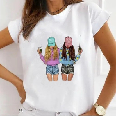 Frfashionoriya Printed Women Round Neck White T-Shirt