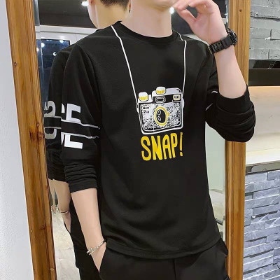 The Fabshopper Typography Men Round Neck Black T-Shirt