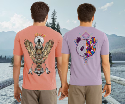 Parona Printed Men Round Neck Pink, Purple T-Shirt