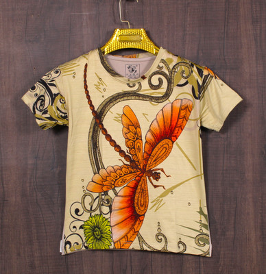 KUNA SILK MILL Printed Women Round Neck Red T-Shirt
