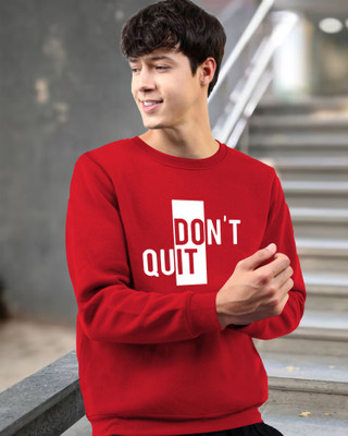 TEESHACK Printed, Typography Men Round Neck Red T-Shirt