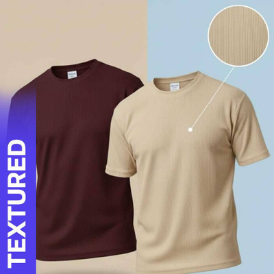 Fashion Globe Self Design Men Multicolor T-Shirt
