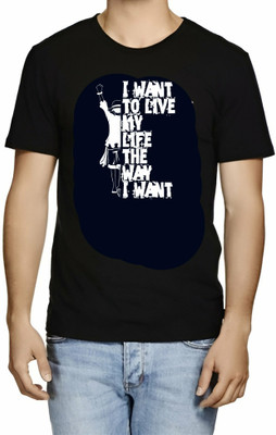 SRIJONI Printed Men Round Neck Multicolor T-Shirt