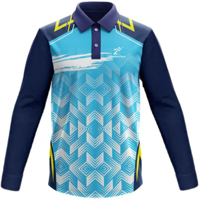 lookswala Printed Men Polo Neck Multicolor T-Shirt