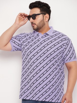 GETGOLF Printed Men Polo Neck Purple T-Shirt