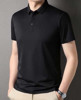 ACHCHHADAN Solid Men Polo Neck Multicolor T-Shirt