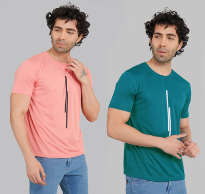 Fabvio Striped Men Round Neck Multicolor T-Shirt
