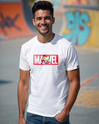 BEWAKOOF Graphic Print Men Round Neck White T-Shirt